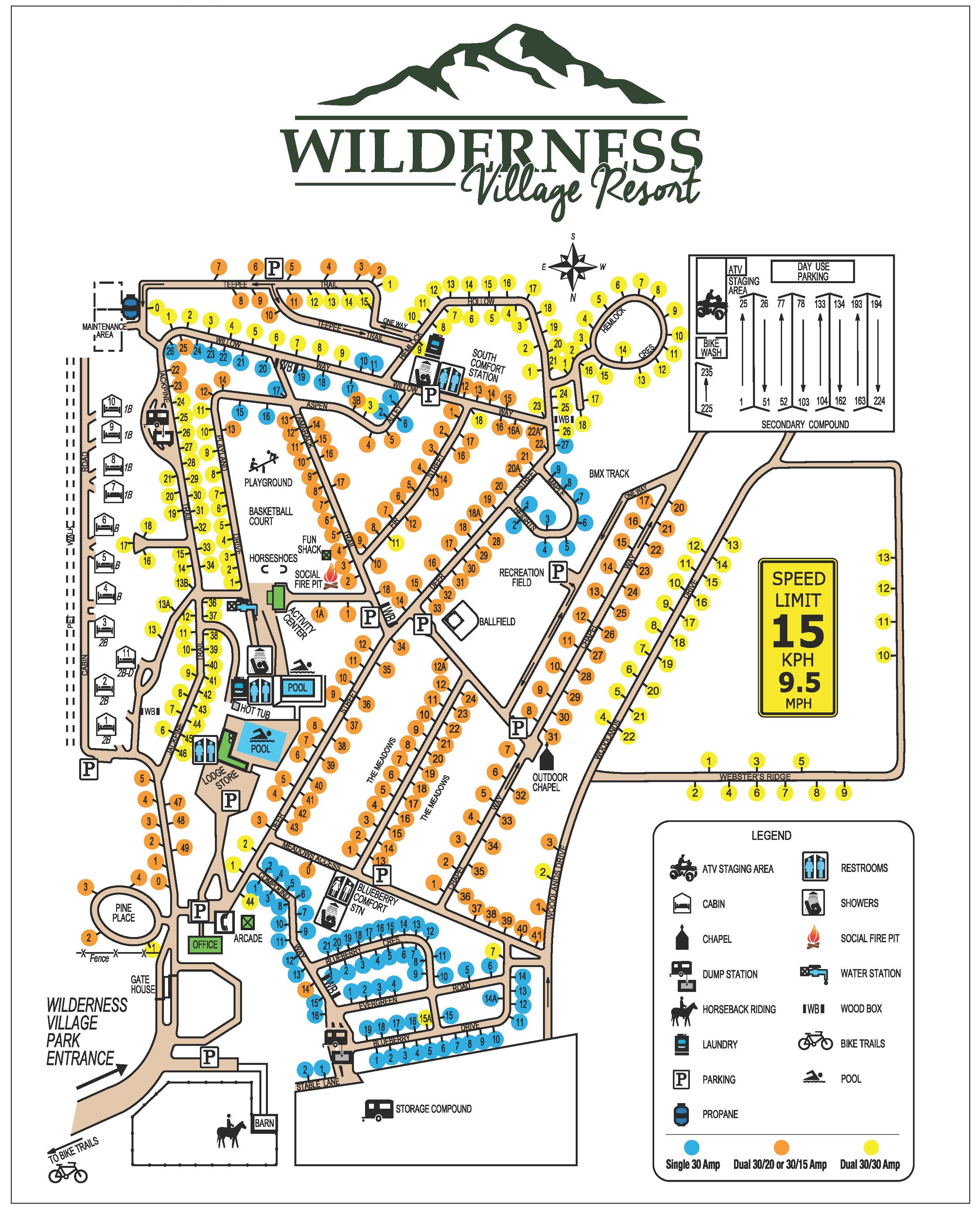 Wilderness Village Resort Color Map