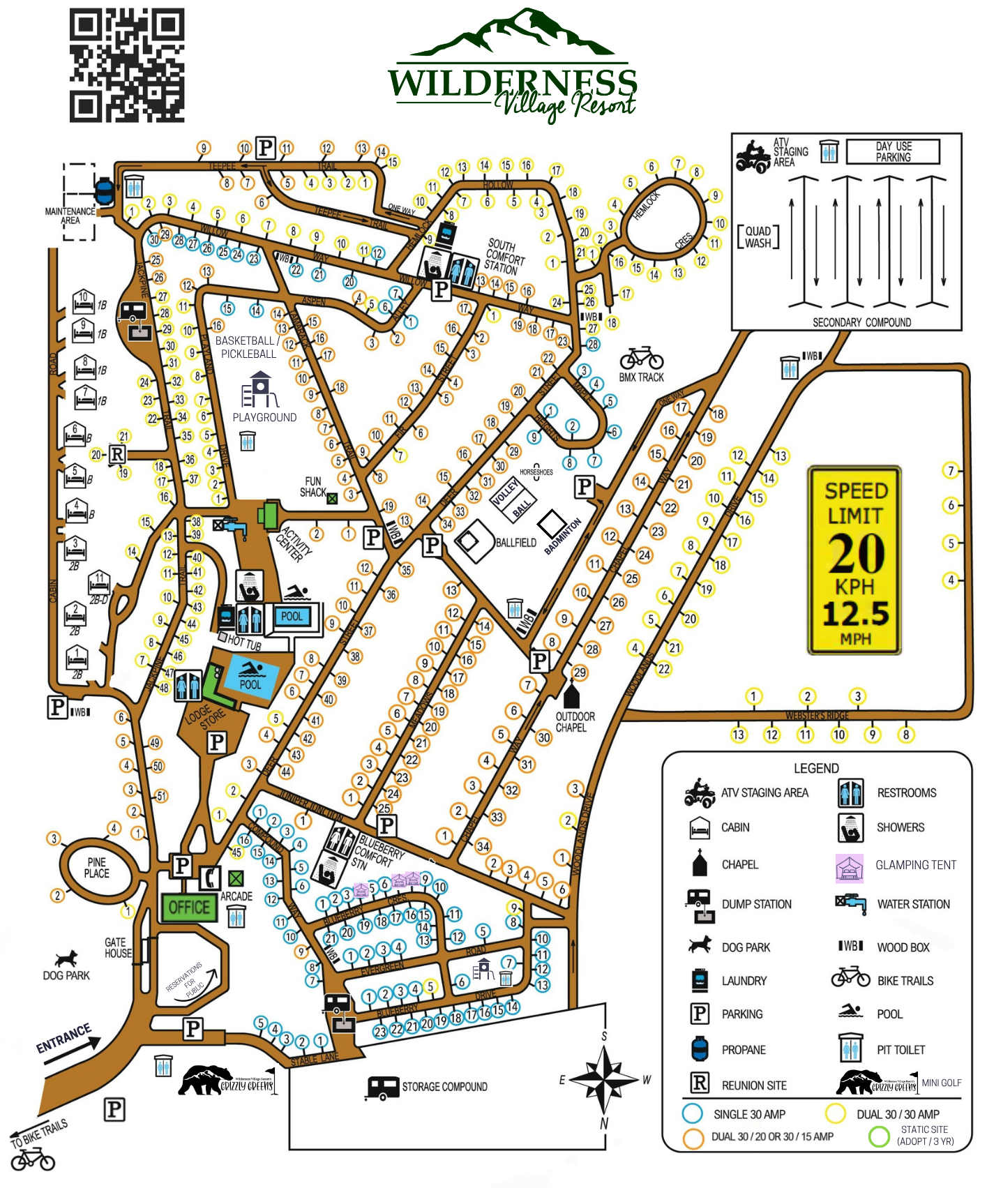 Wilderness Village Resort Color Map